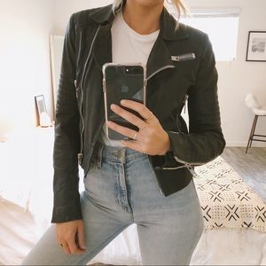 J BRAND leather moto jacket